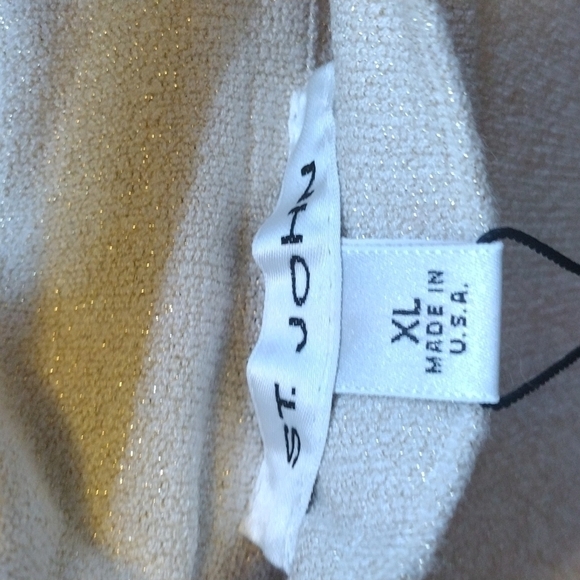 𝅺ST John women's tank top shirt size extra large light almond gold color NWT - Picture 3 of 10